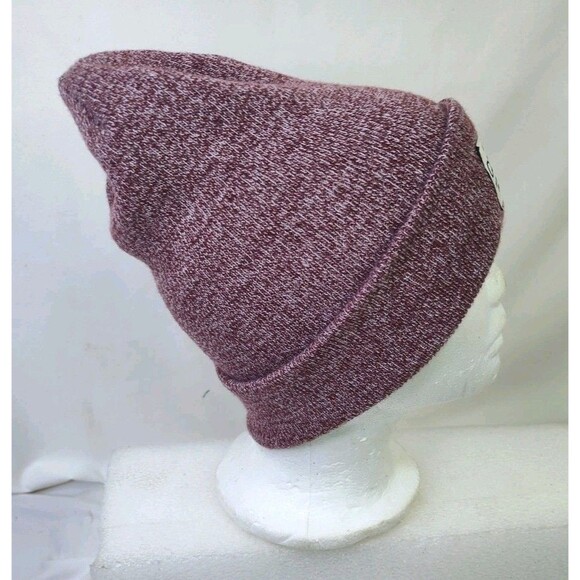 Coal  Beanie Hat Burgundy Spackle Knit Embroidered Logo Men’s One Size - Picture 4 of 6